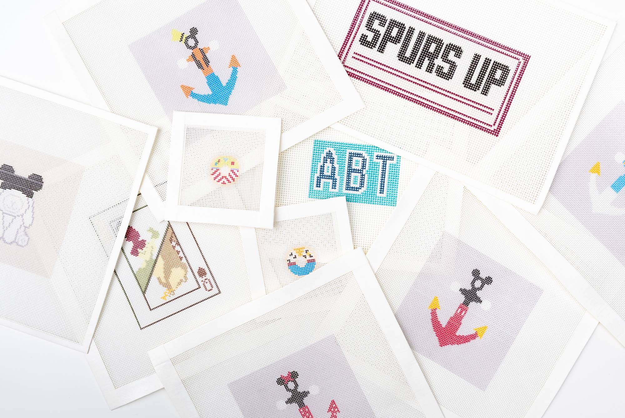 An assortment of printed HC canvases