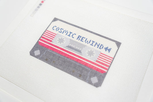 Cosmic Rewind Mixtape, stitched detail close up