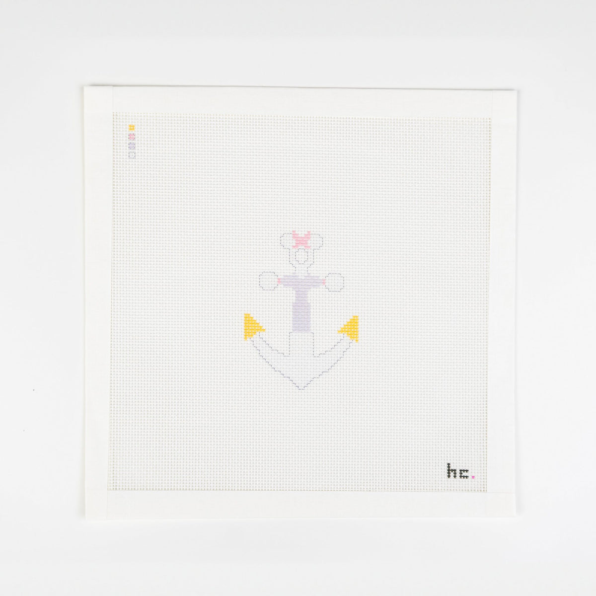 Daisy Anchor, printed needlepoint canvas