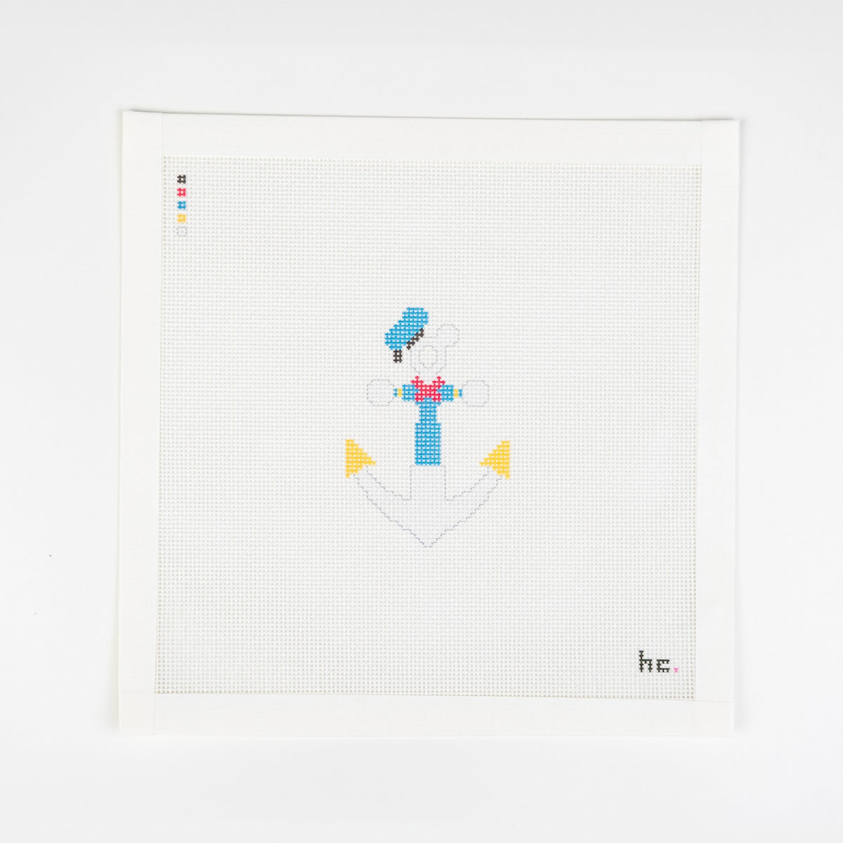 Donald Anchor, printed needlepoint canvas