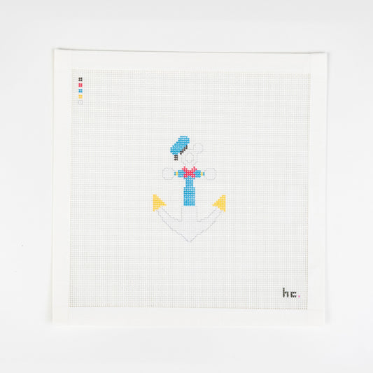 Donald Anchor, printed needlepoint canvas