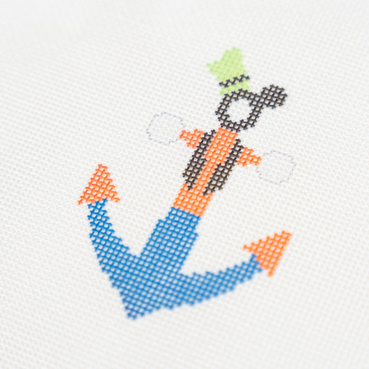 Goofy Anchor, stitched detail