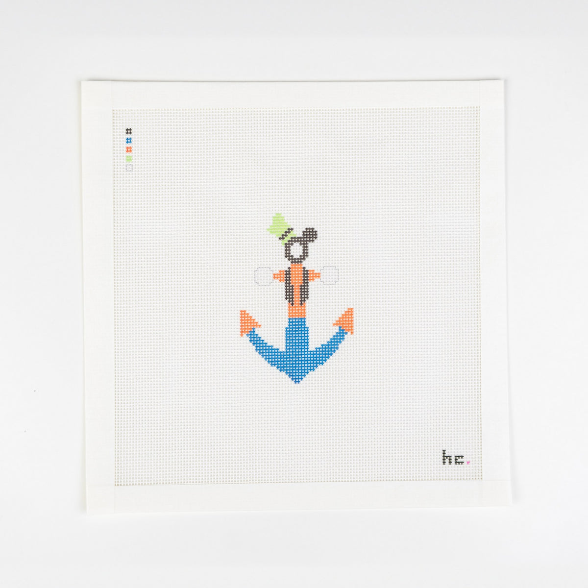 Goofy Anchor, printed needlepoint canvas
