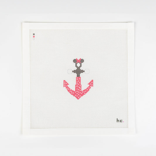 Minnie Anchor, printed needlepoint canvas