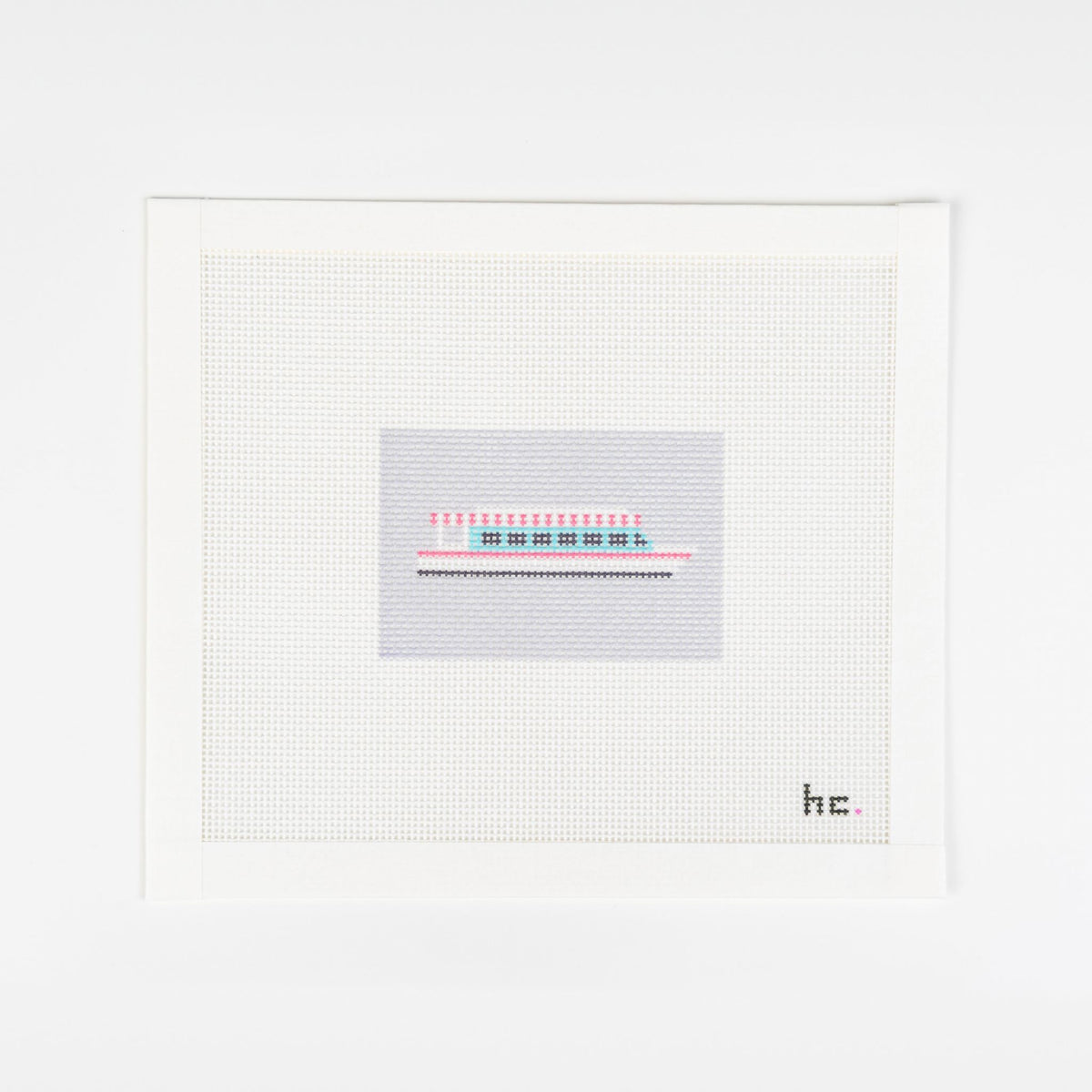 Theme Park Boat, printed needlepoint canvas