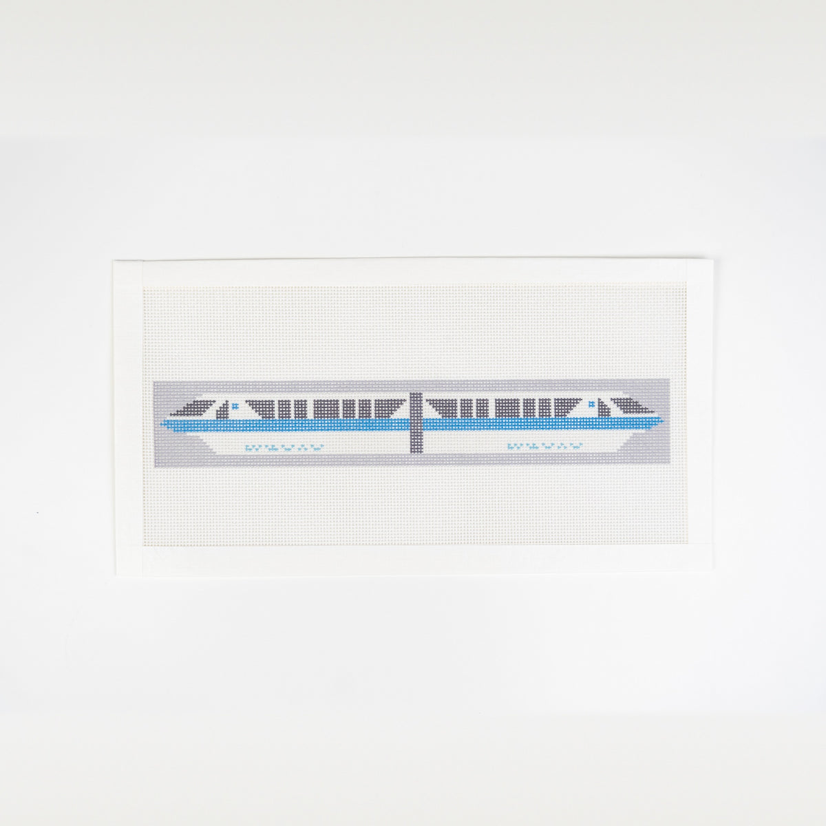 Theme Park Monorail, printed needlepoint canvas