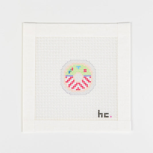 Buzz Donut, printed needlepoint canvas