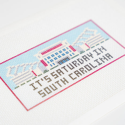 Saturday in SC, stitched detail close up