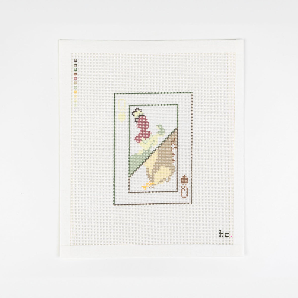 Tiana & Louis Playing Card, printed needlepoint canvas